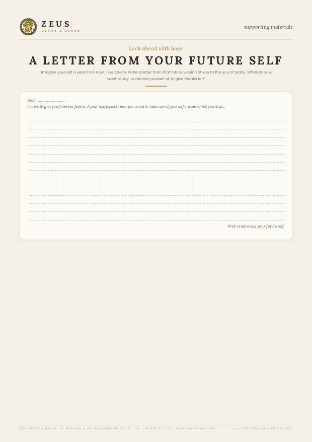A letter from your future self