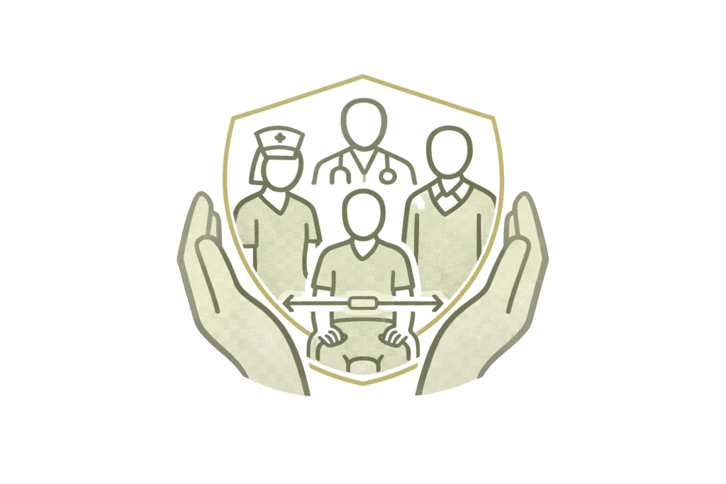 Zespół kliniczny pracujący z pacjentem w ramach leczenia stacjonarnego