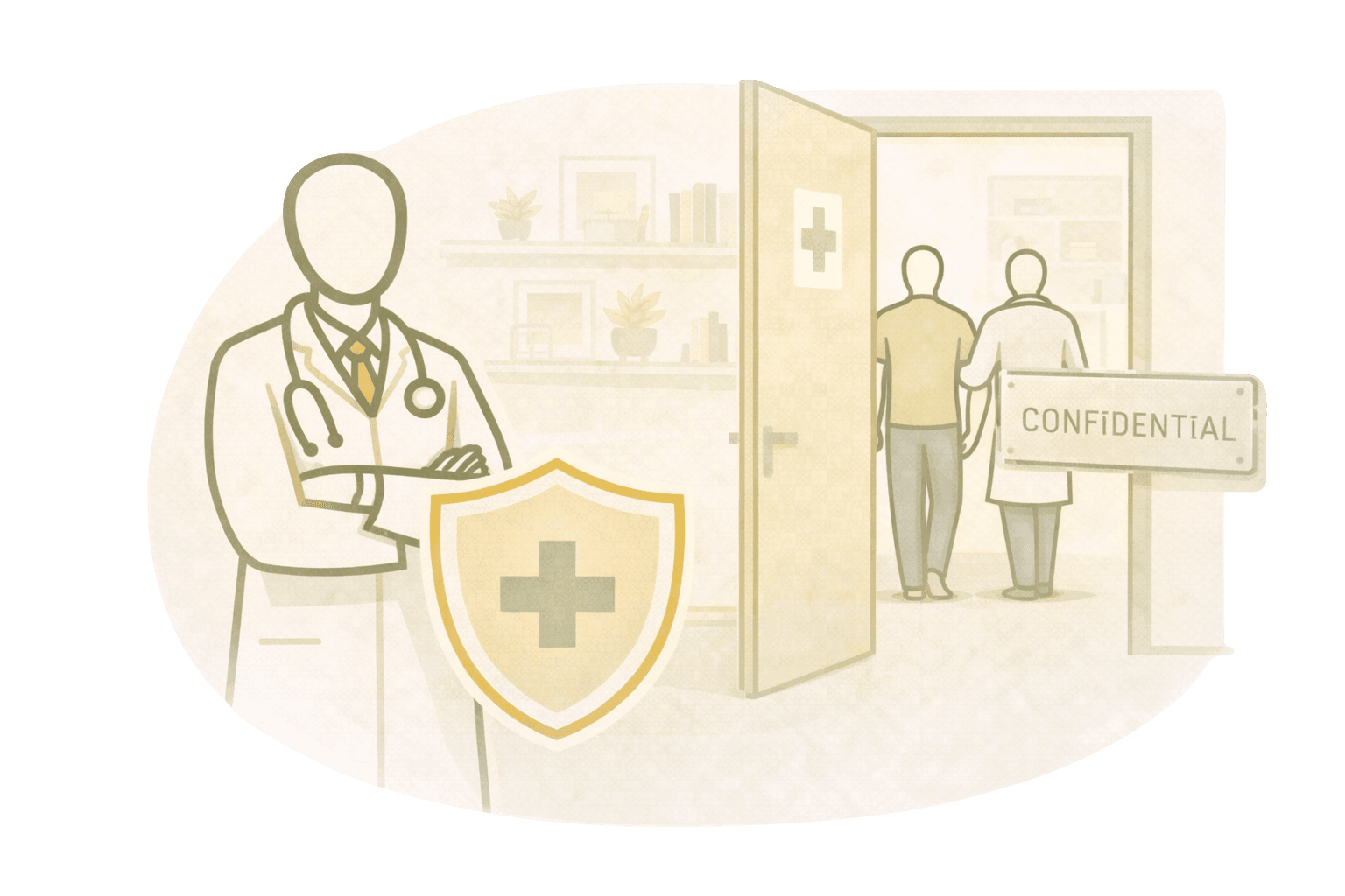 Pacjent objęty opieką lekarską w bezpiecznym środowisku klinicznym idący do gabinetu na farmakologiczne metody leczenia alkoholizmu jako wsparcie terapii