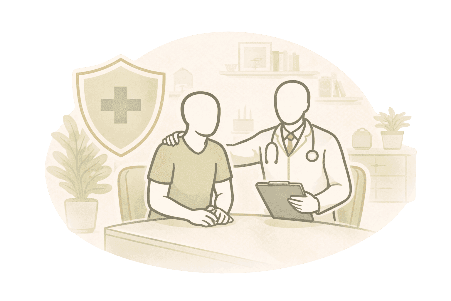 Lekarz i pacjent podczas kwalifkacji do impalntacji disulfiramu