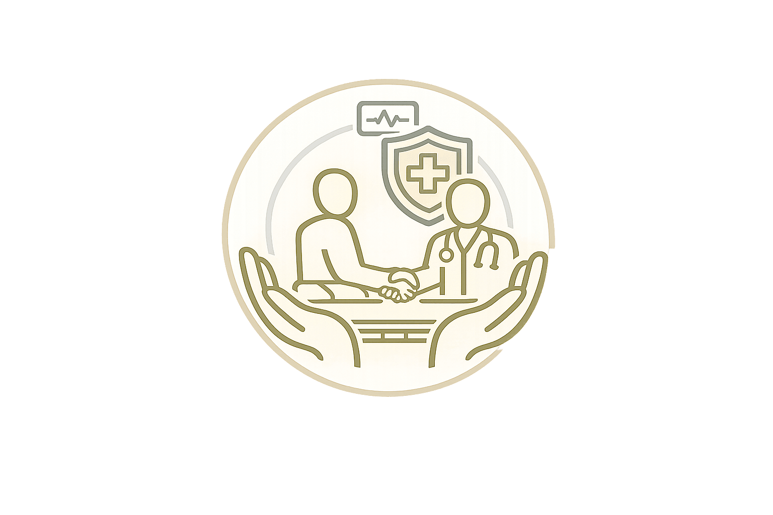 symbol lekarskiej nadzorowanej opieki nad pacjentem podczas detoksykacji narkotykowej