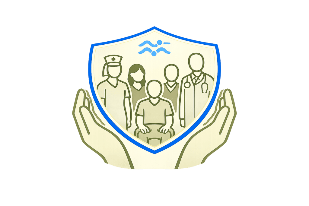 Minimalistyczna ikona leczenia zaburzeń psychicznych z naciskiem na równowagę emocjonalną i bezpieczeństwo kliniczne