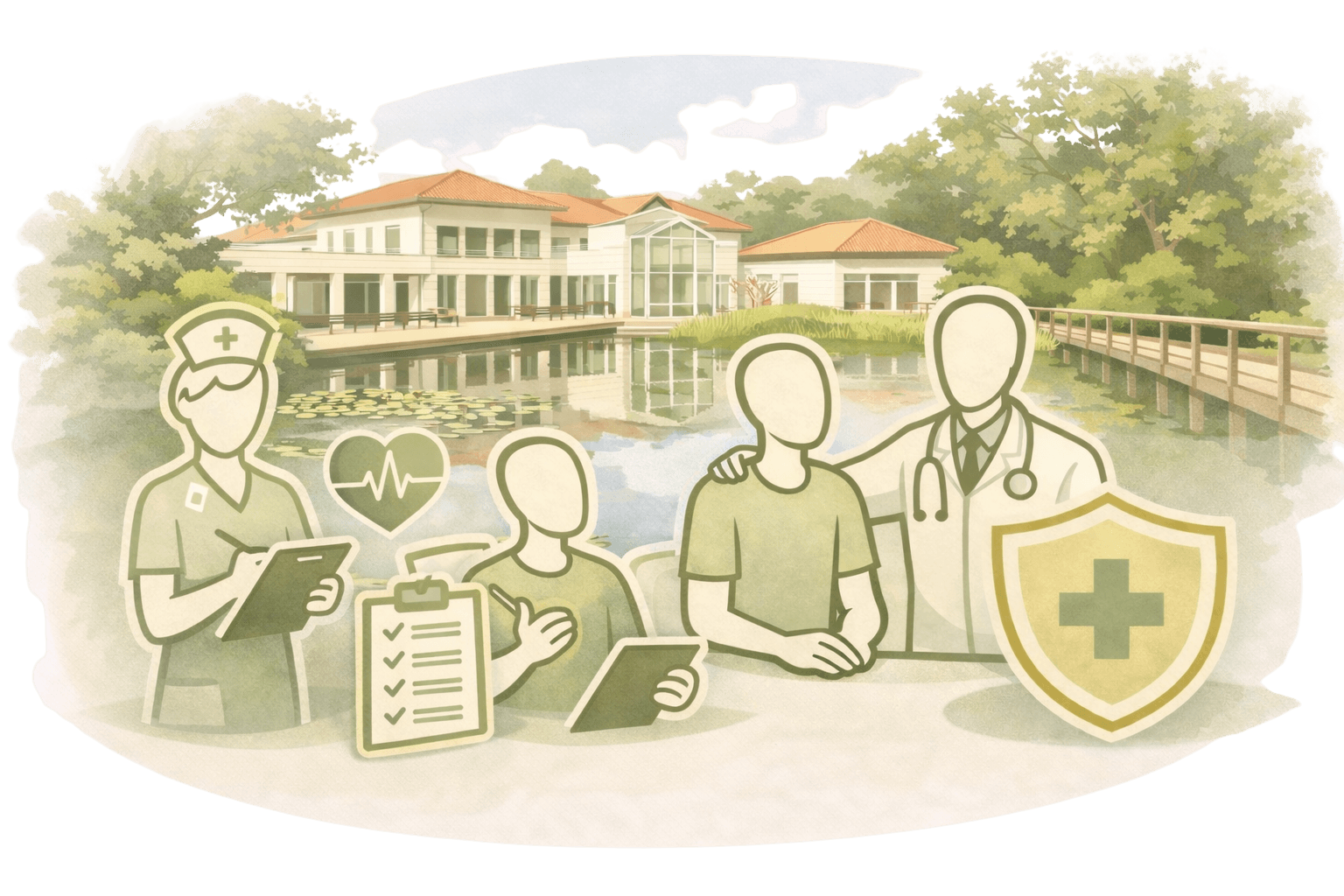 Lekarz, pielęgniarka, terapeuta i pacjent Zespół kliniczny opracowywujący dalszy etap lepczenia po detoksie i terapii stacjonarnej