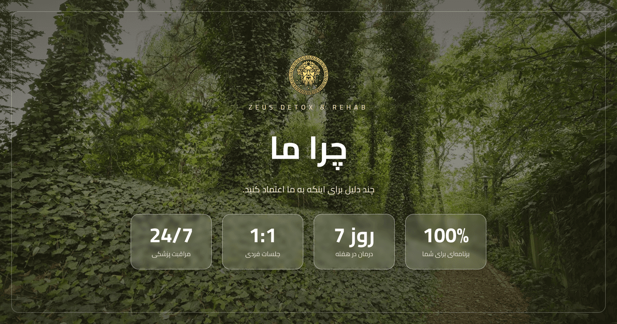 دلایل انتخاب مرکز Zeus Detox and Rehab