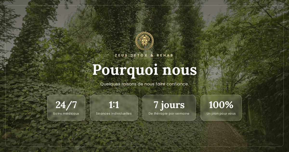 Raisons pour lesquelles les patients choisissent Zeus Detox and Rehab