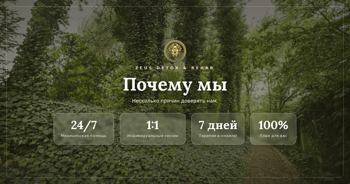Почему пациенты выбирают Zeus Detox and Rehab