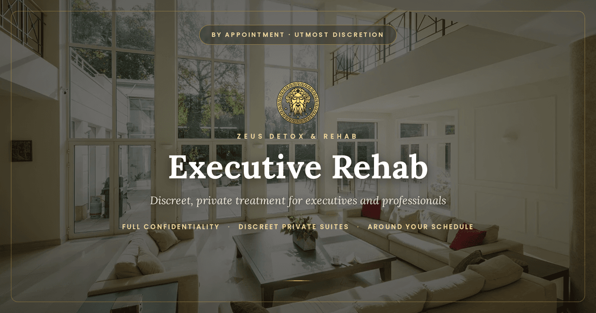 Executive rehab programme for senior professionals at Zeus Detox and Rehab near Warsaw