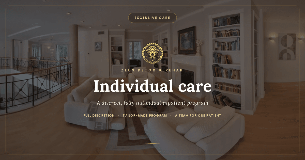 Exclusive use of the whole residence for a single patient at Zeus Detox and Rehab