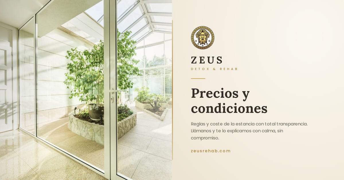 Centros de desintoxicación precios - tarifas completas de Zeus Detox and Rehab cerca de Varsovia