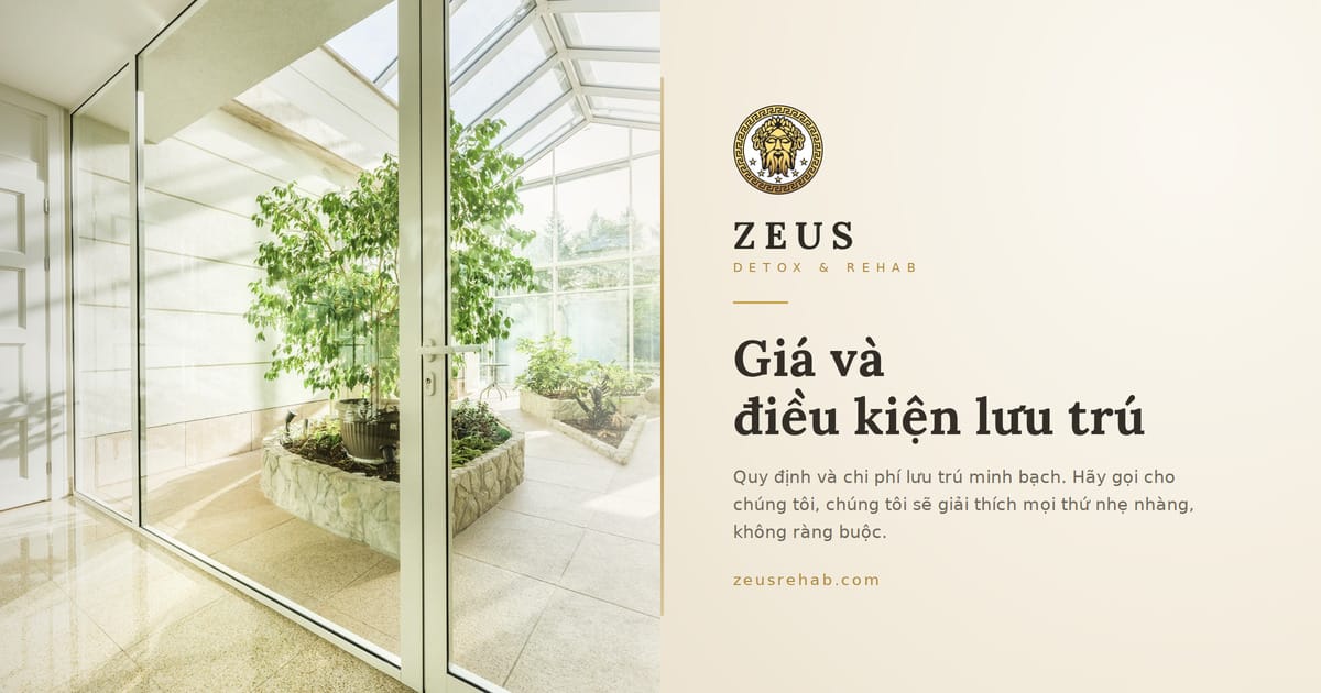 Chi phí cai nghiện - bảng giá đầy đủ của trung tâm Zeus Detox and Rehab gần Warszawa, Ba Lan