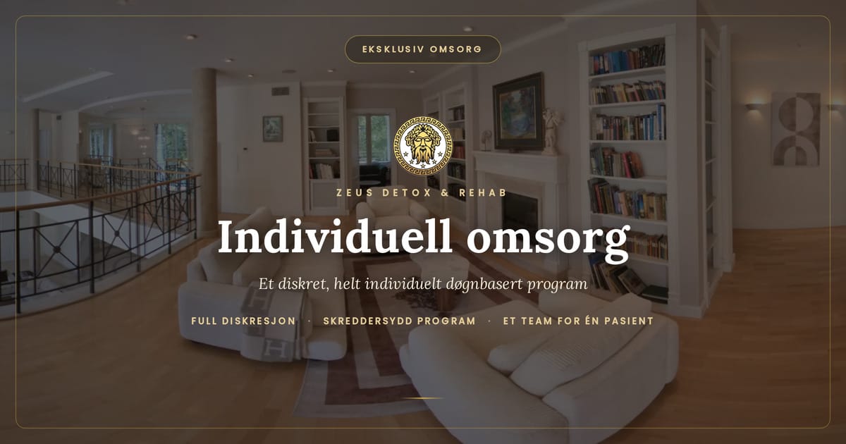 Individuell døgnbehandling for én pasient ved Zeus Detox and Rehab utenfor Warszawa